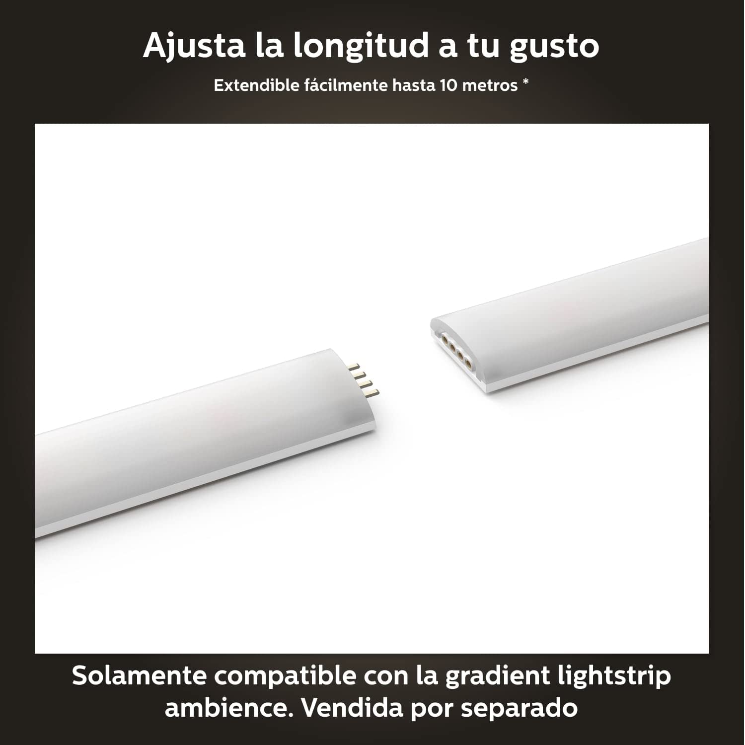 Philips Hue Lámpara, Hue Lightstrip, Tira LED Inteligente, Luz Blanca y de Colores, Compatible con Alexa y Google Home, 929002995001