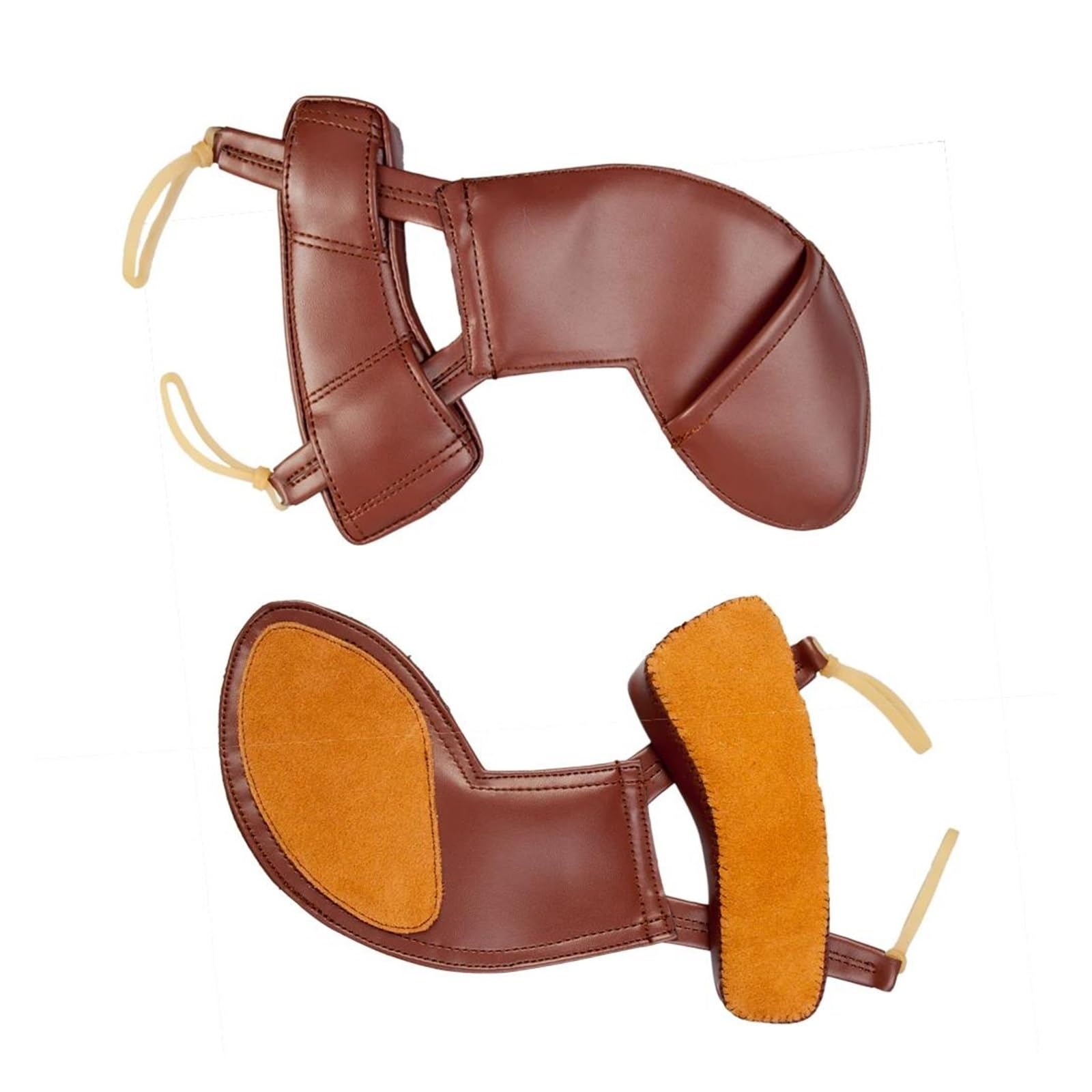 Accesorios para violín Almohadilla de cuero marrón, accesorios para violín, Protector de almohadilla para hombro y barbilla para violín 3/4 4/4, piezas de almohadilla para violín de hombro izquierdo
