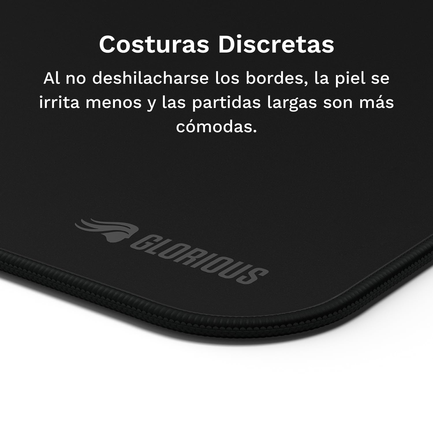 GLORIOUS Alfombrilla de Tela Gaming Bordes Cosidos 3XL Extended (Negro) | Superficie suave optimizada, lavable a máquina, base de goma antideslizante para velocidad, control alto, suma precisión
