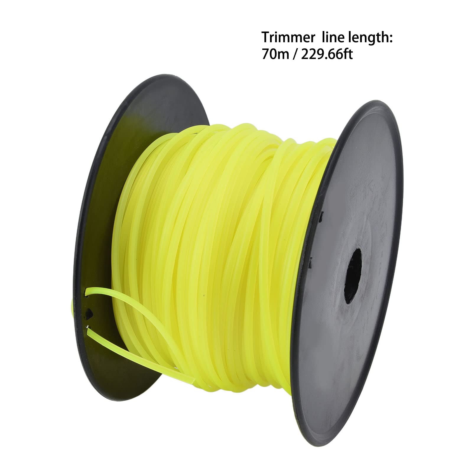 Ausla Filo Quadrato per Decespugliatore da 3 Mm, Materiale in Nylon, Design Durevole, Prestazioni Efficienti per Tagli Pesanti nella Cura del Prato e nel Giardinaggio (70 Metri)