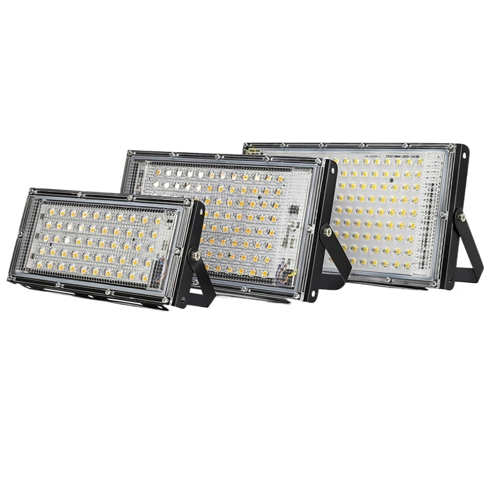Gadsqdkok Warm White (2700-3500K) 50W 100W 150W Led Flood Light Ip65 Waterproof Ac 220V Outdoor Floodlight Spotlight Led Reflector Street Lamp Wall Flood Lights(,150W_2pcs)
