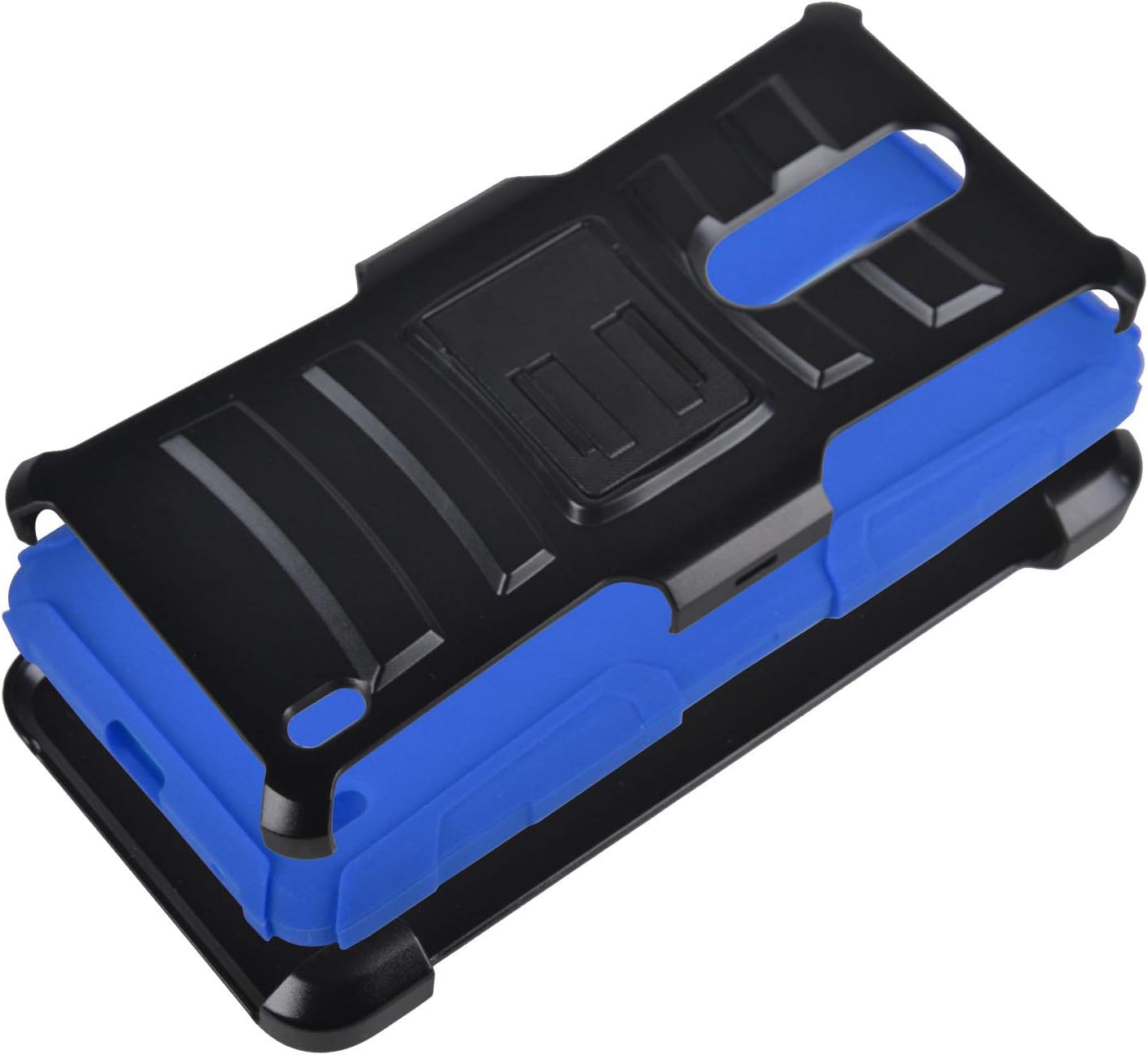 Eaglecell - Compatible with Nokia 3.1 Plus (Cricket Wireless) - Hybrid Case w/Stand/Belt Clip Holster - CV1 Blue