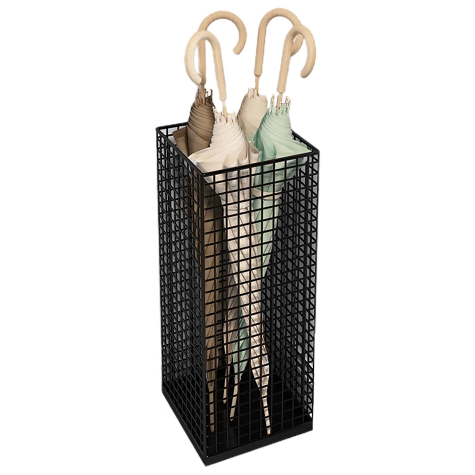 FCXWEVR Metal Square Umbrella Holder Rack | Entryway nizer for Umbrellas & Walking Sticks | Stylish Hallway Storage Solution | Durable Stand for Home & Office