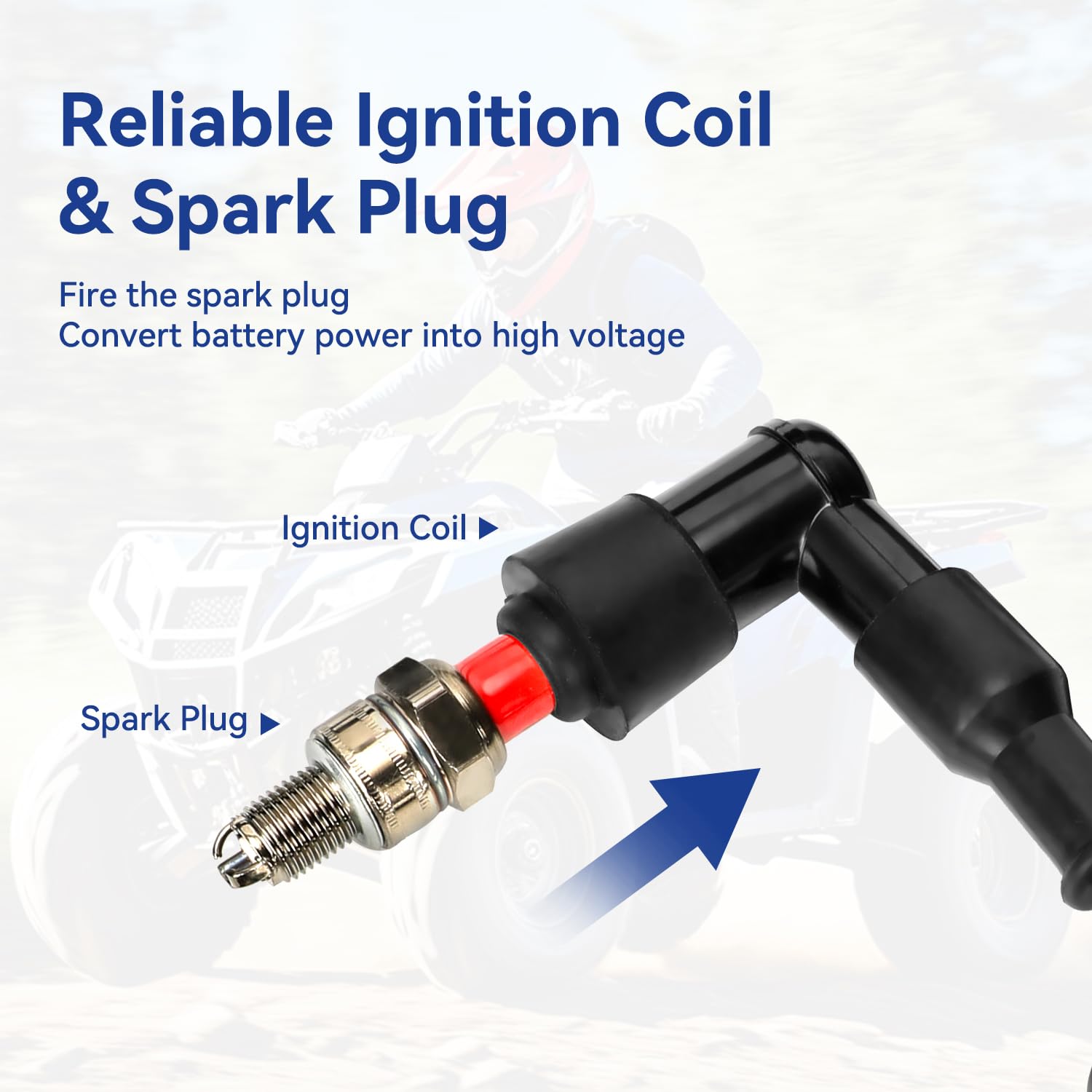 Complete Wiring Harness Kit Compatible with Tao tao Coolster 125cc 110cc Chinese ATV Quad 4 Wheeler 4 Stroke Parts with Ignition Coil Stator CDI Box Starter Relay Solenoid Voltage Regulator