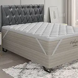 PILLOW TOP ORTOBOM 200 FIOS PERCAL 100% ALGODÃO HIPOALÉRGICO (Queen)