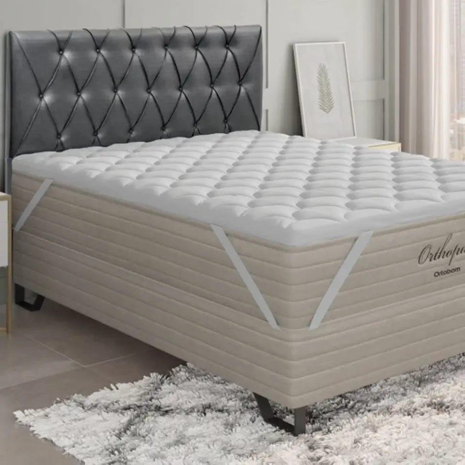 PILLOW TOP ORTOBOM 200 FIOS PERCAL 100% ALGODÃO HIPOALÉRGICO (Casal)