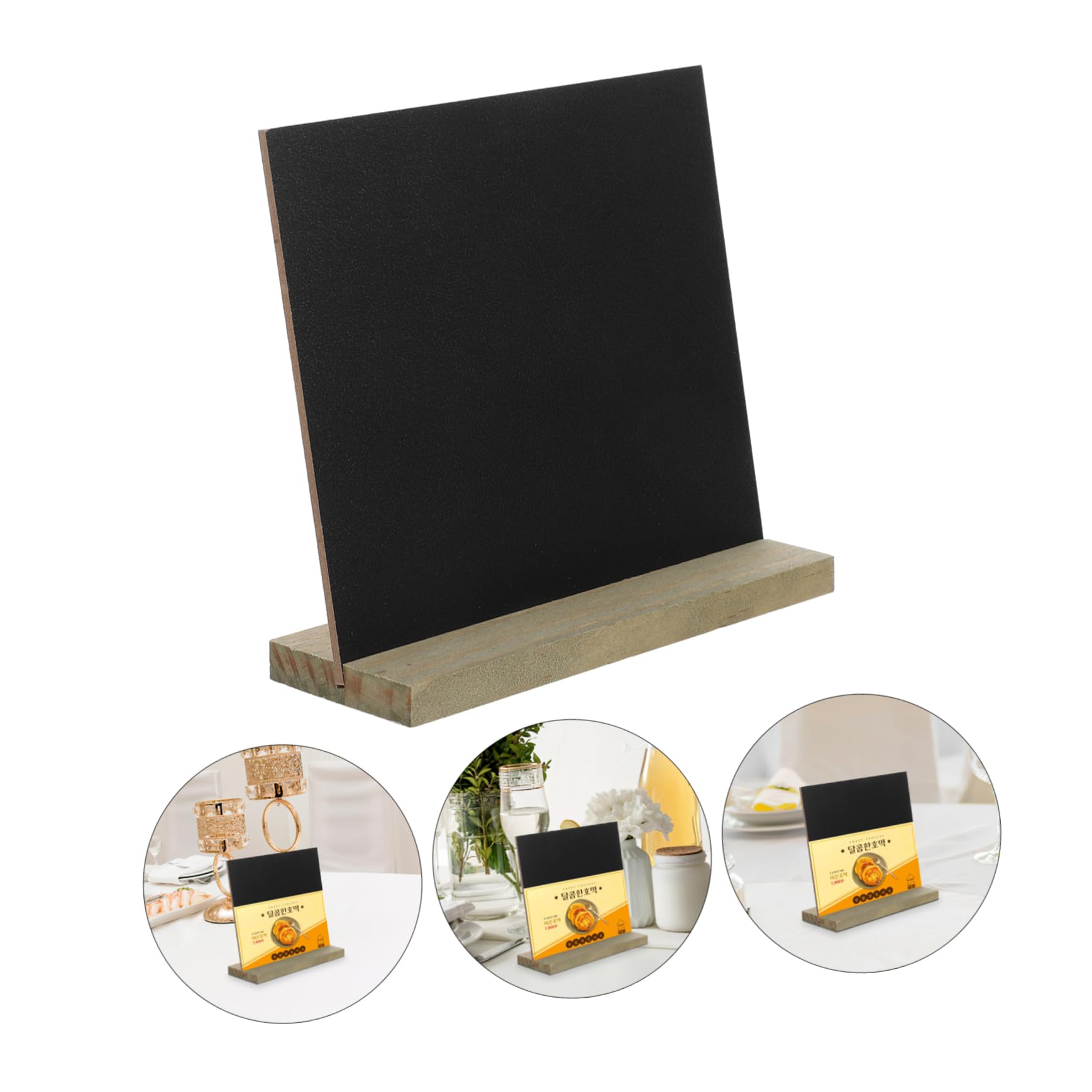 10stücke Holztafeln mit Ständer für Buffets Hochzeiten Partys Doppelseitige Kreidetafeln als Tischnummern und Platzkarten Einfach zu Beschriften Reinigen