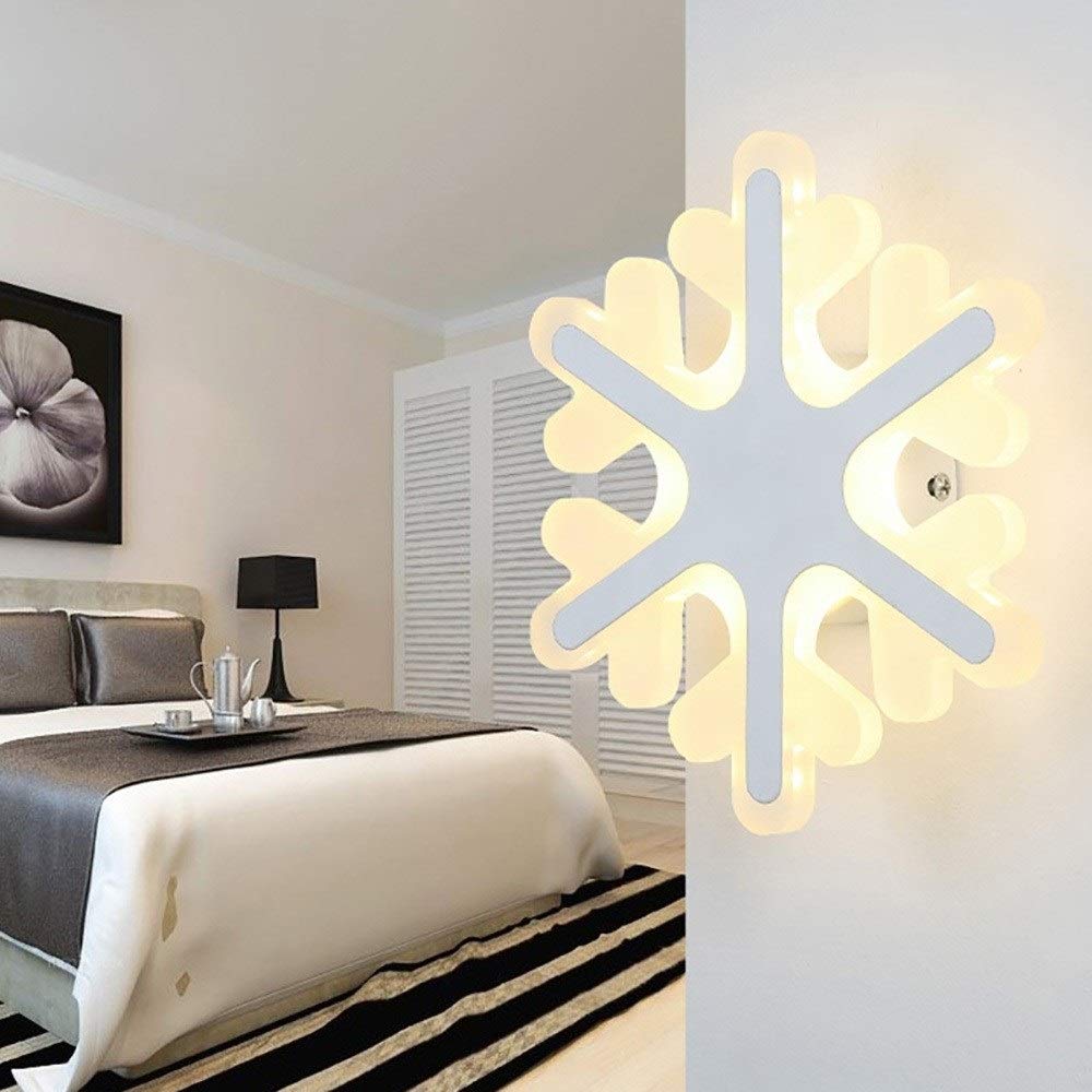 Persönlichkeit Kreative niedliche Schneeflocke LED-Wandleuchte Moderne minimalistische Wandleuchte Acrylabdeckung Leuchten Wohnzimmer Flurlicht Schlafzimmer Nacht Leselampe Treppenhaus