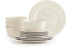 Tabletops Gallery 12-Piece Richmond Dinnerware Set in White