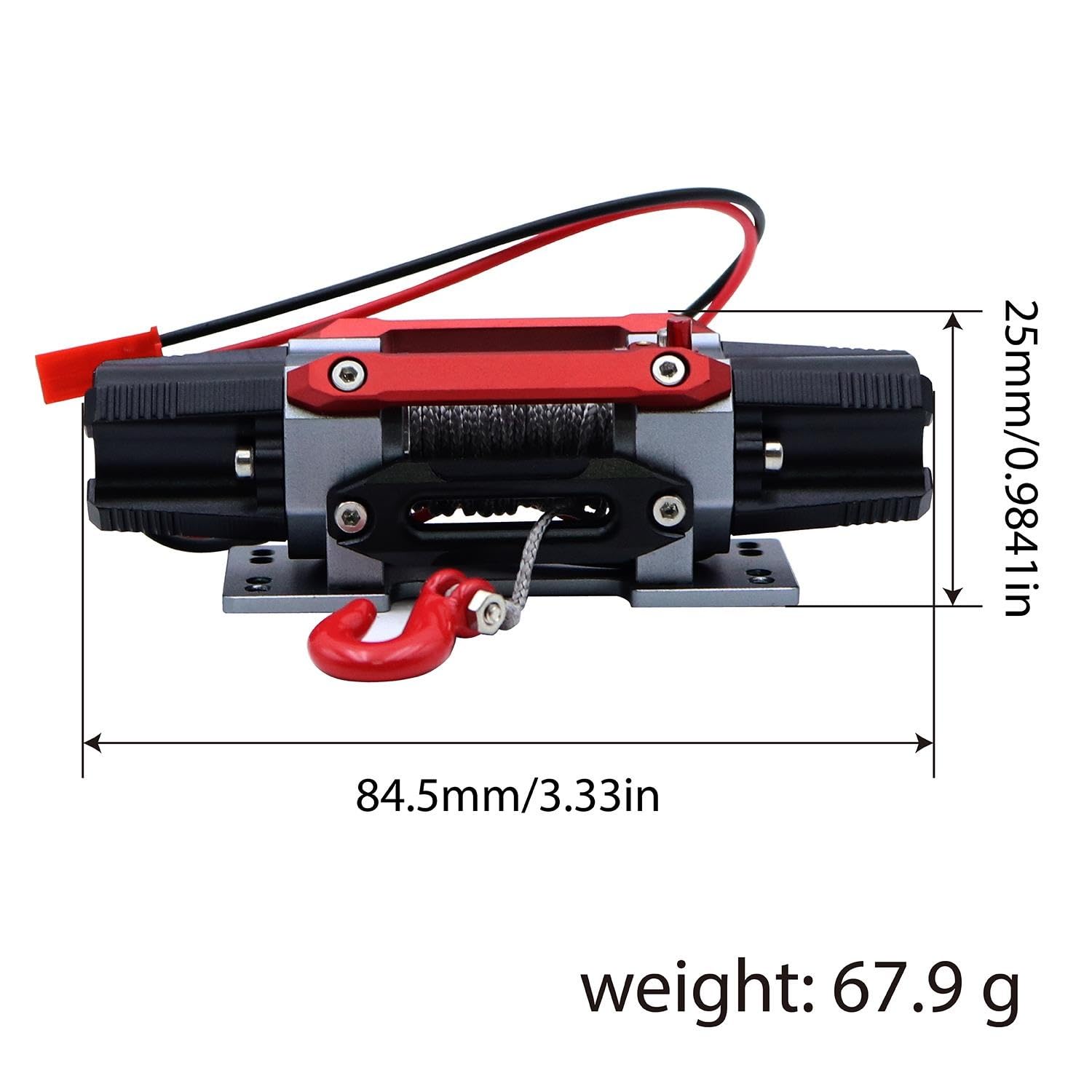 Podwójny silnik metalowa symulowana wciągarka do 1/8 1/10 zdalnie sterowany samochód gąsienicowy SCX10 RC4WD D90 KM2 Redcat YK4082 części zamienne