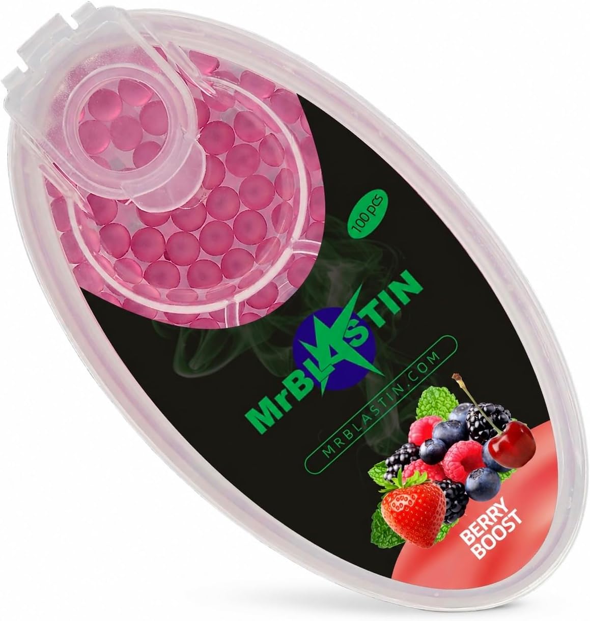 100 Berry Boost Mint Crushballs for Filter Insertion, 16 Flavours to Choose Available, Menthol Mint Crush Balls, Flavoured Capsules. Click on Inserts Beads (Berry Boost)