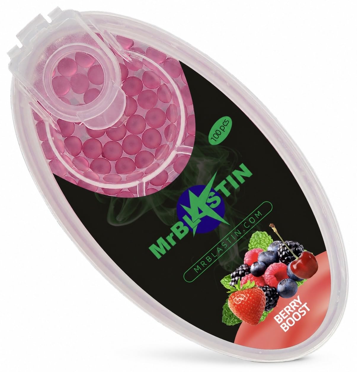 MrBlastin 100 Berry Boost Mint Crushballs for Filter Insertion, 16 Flavours to Choose Available, Menthol Mint Crush Balls, Flavoured Capsules. Click on Inserts Beads (Berry Boost)
