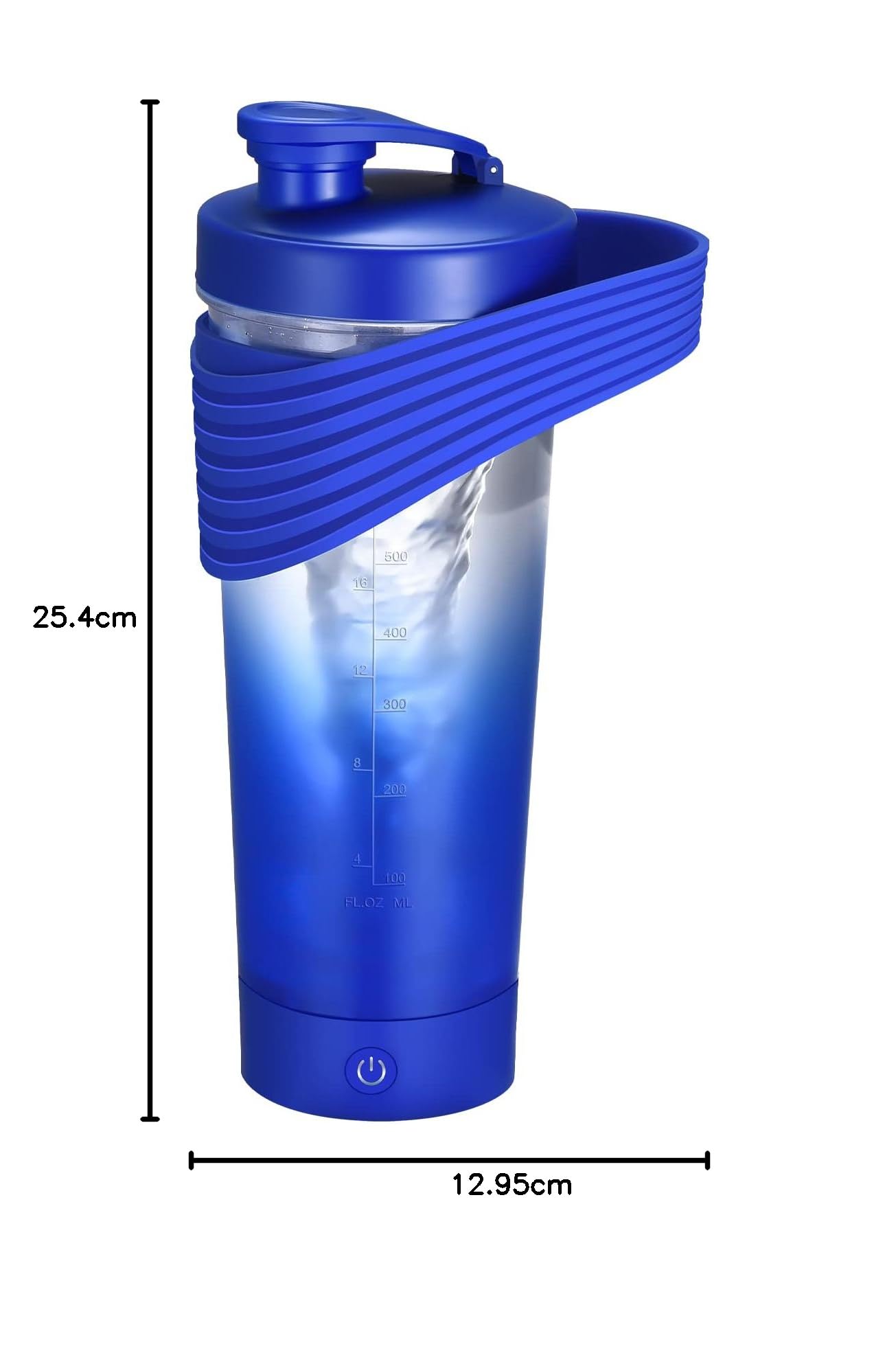 Shaker per Proteine Elettrico - 800ml Protein Shake Blender Bottle Tazza Portatile per Frullati di Latte e Caffè – USB Ricaricabile – Realizzato con Tritan – Senza BPA (gradiente blu)
