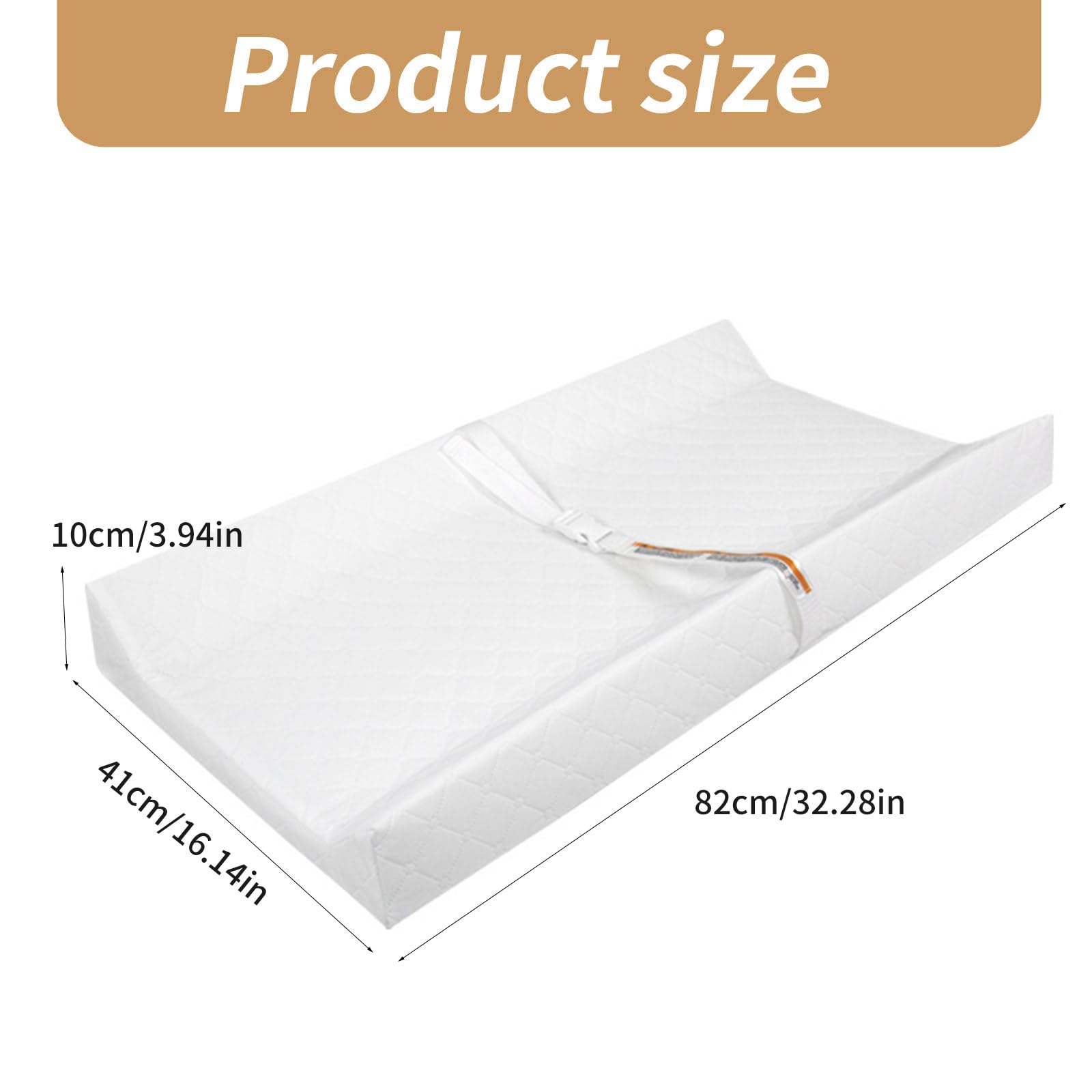 Wickelunterlage für Babys, 81,3 x 40,6 cm, Wickelunterlage mit Gurt und Wickeleinlage
