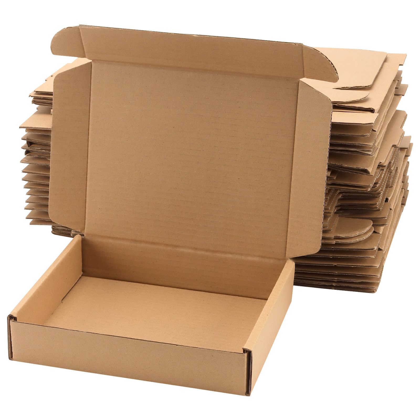 TAICHEUT 30 Pack Cardboard Shipping Postal Boxes, 25x20x5cm Corrugated Mailing Box, Sturdy Small Parcel Box for Packaging
