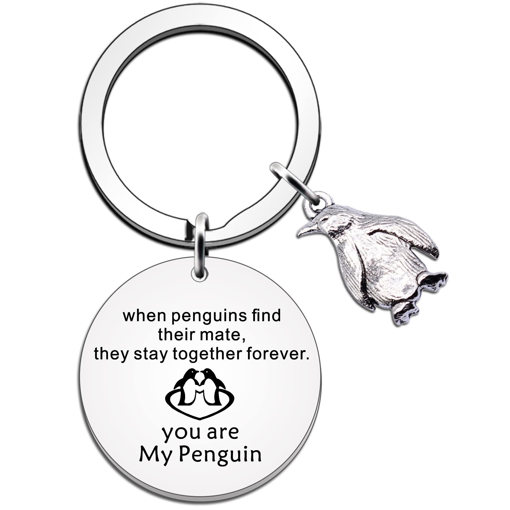 FMCC Penguin Gifts Valentines Keyring Gifts for Him or Her Anniversary Birthday Christmas Presents for Boyfriend Girlfriend Husband Wife You are My Penguin