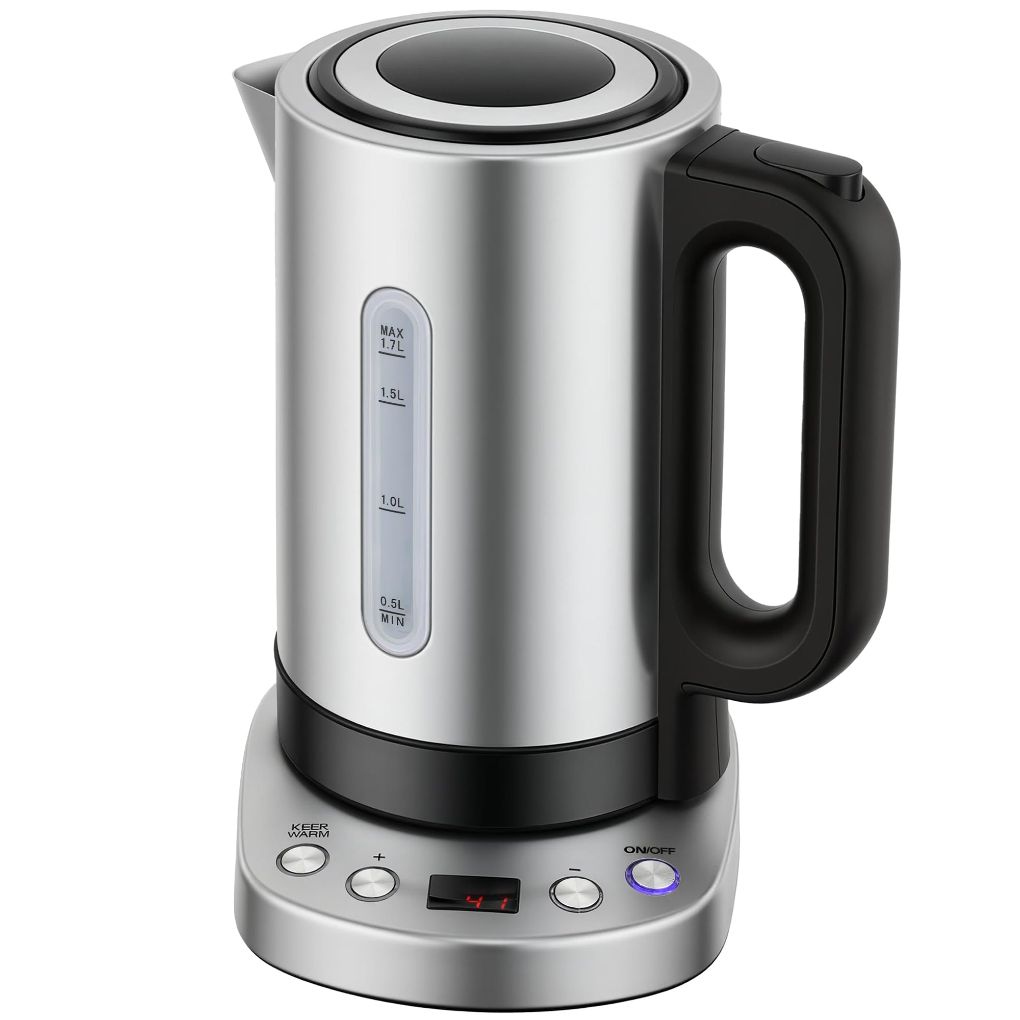 HOMCOM Variable Temperature Kettle 1.7L Temperature Control 3kW, Silver