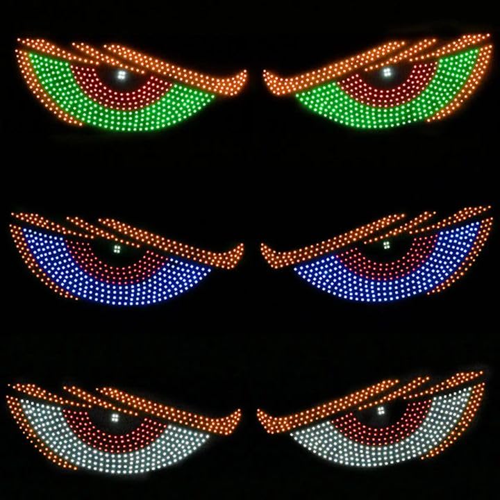 Image of AutoBizarre Devil Eyes LED lights For Car Windshield Led Panel With USB For Car Rear Window Universal for All Cars, Vans, Trucks, etc (Blue)