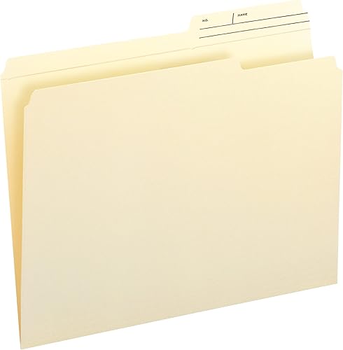 Miniatura 10 de Smead Carpetas de archivos, con pestaña impresa en posición derecha reforzada de corte 25, altura de guía, tamaño carta, manila, 100 por caja (10388)