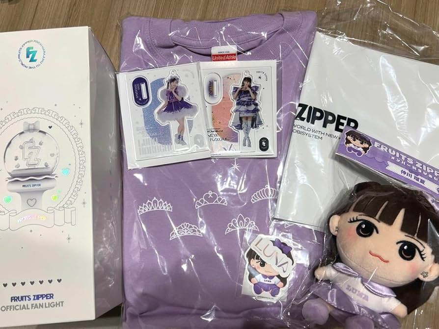 仲川瑠夏かわぬい2点、がま口セット FRUITS ZIPPER 仲川瑠夏 がま口 かわぬい ちびぬい るなぴ