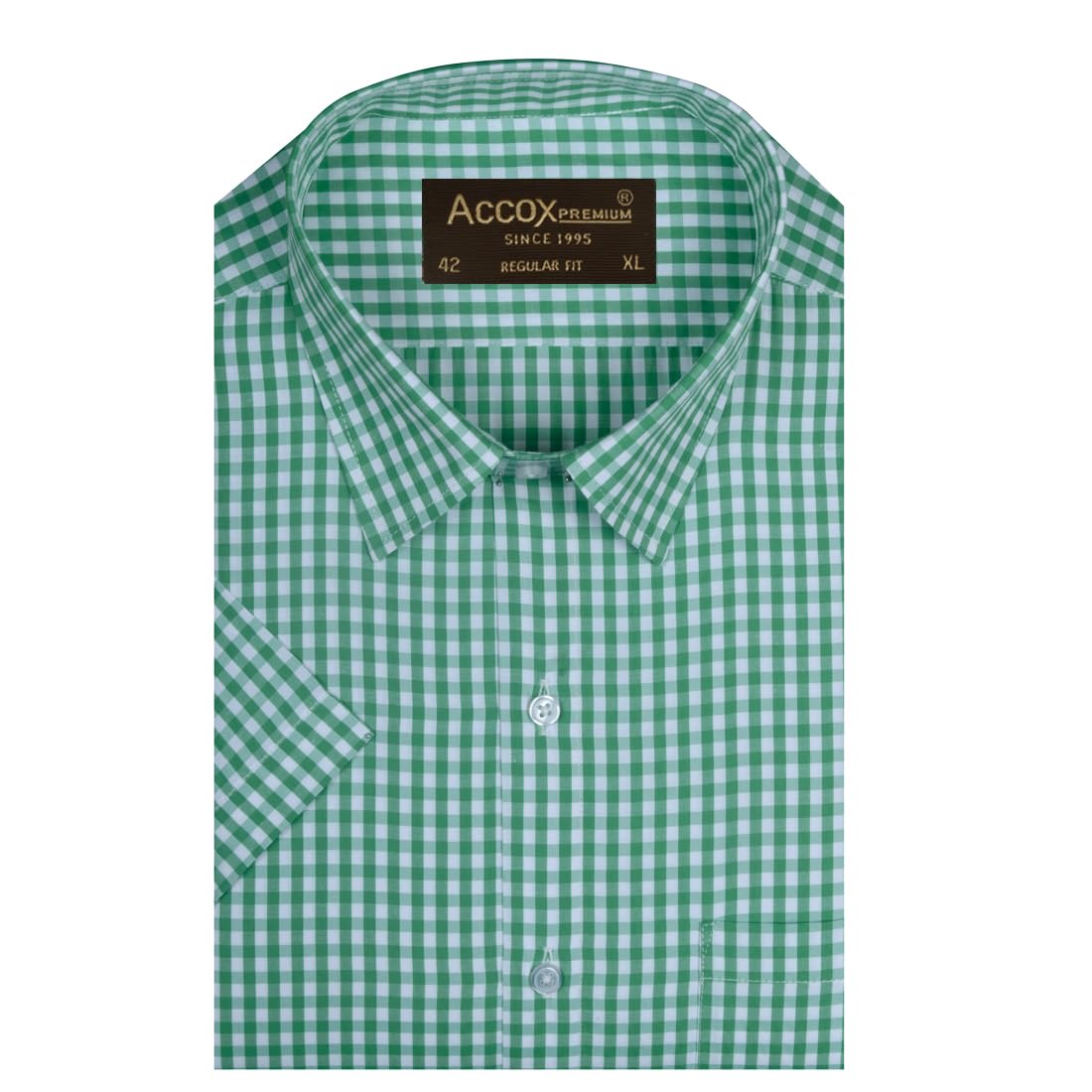 accox Men's Half Sleeves Formal Regular Fit Cotton Shirt(GCR561)-picture-24