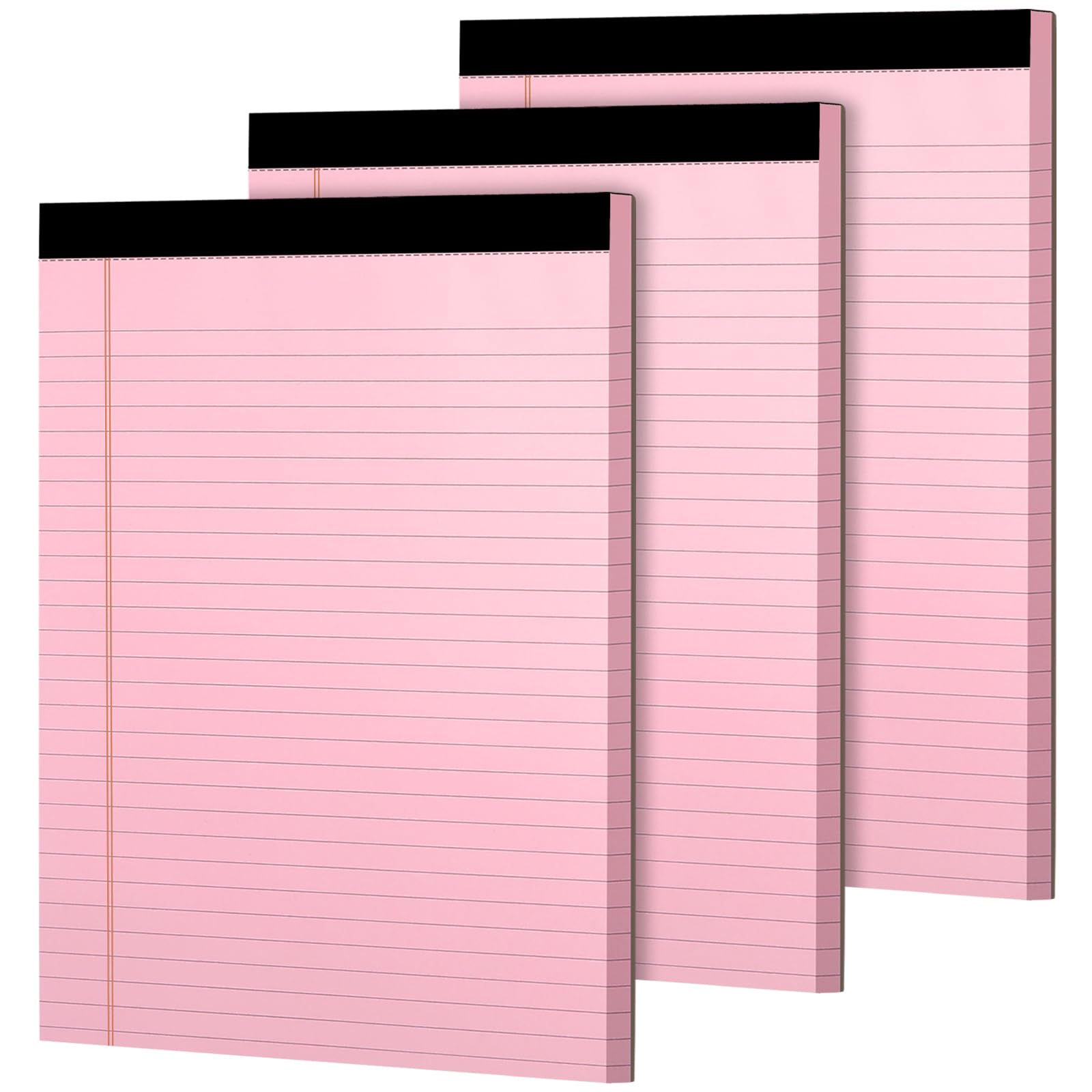 WINKIO Colored Legal Pads 3 Pack Writing Pads 8 5 x 11 inch Micro Perforated Notebooks with Sturdy