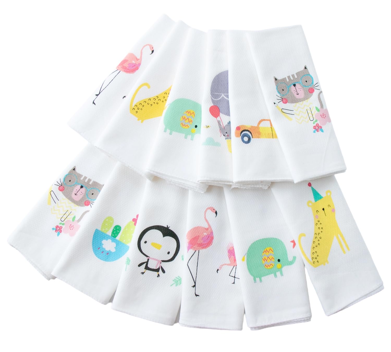 Lacs Handkerchiefs Girls Wz-New La Closure Kids Cotton Handkerchiefs,Soft White Handkerchieves Cute Hankies For Children Boys, 12 Pcs