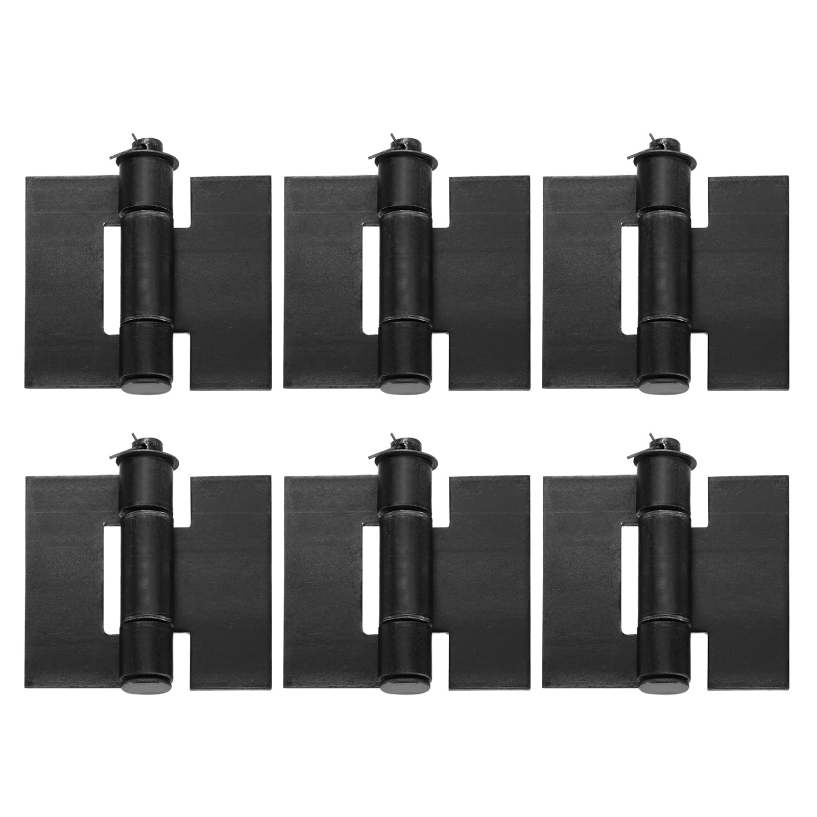 sourcing map 6 Pack Heavy Duty Weldable Hinges, 4.25" x 4.53" x 0.18" Weld on Butt Hinge Corrosion and Rust Resistant Folding Metal Gate Hinges for Trailer Doors