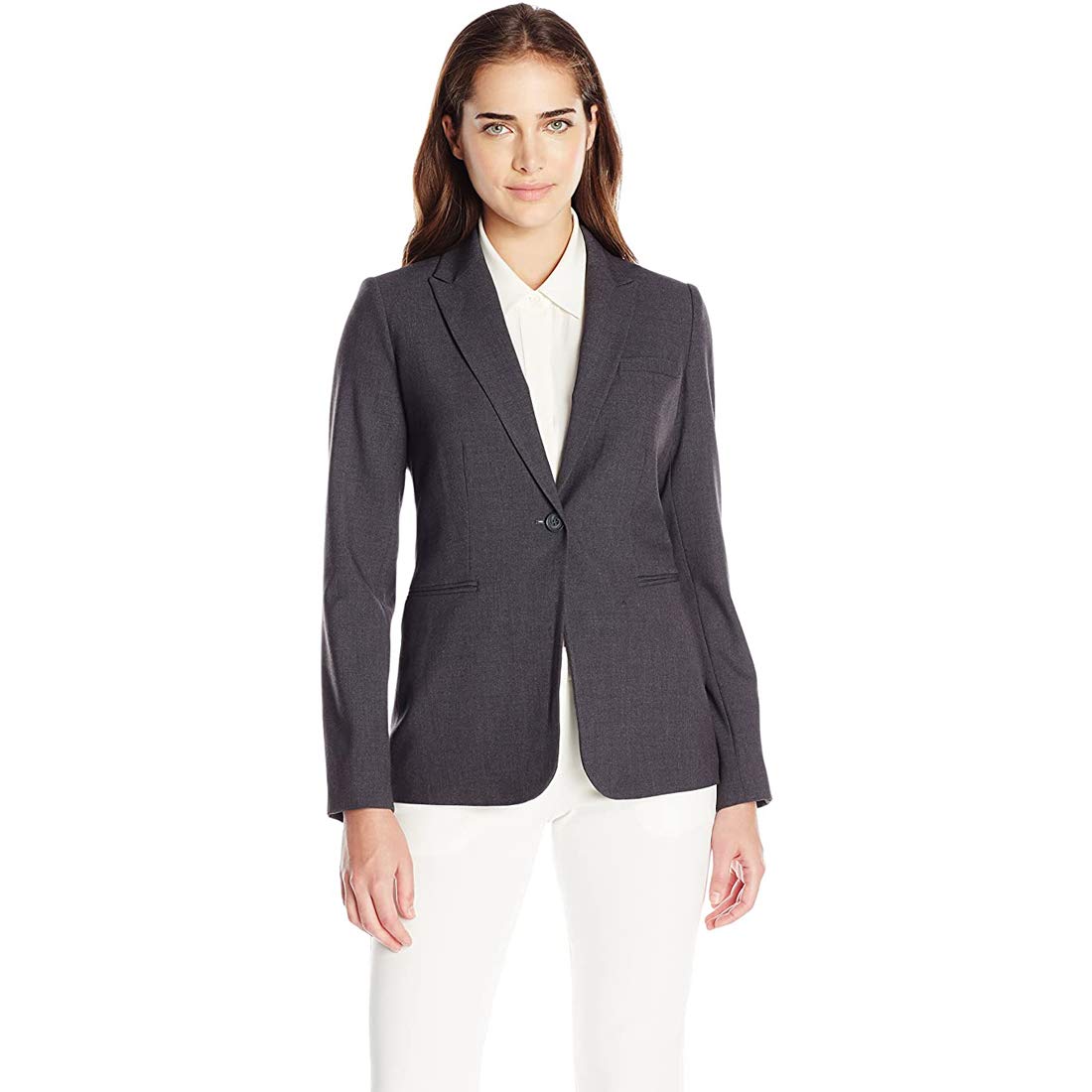 Calvin KleinWomen's Single Button Suit Jacket Blazer