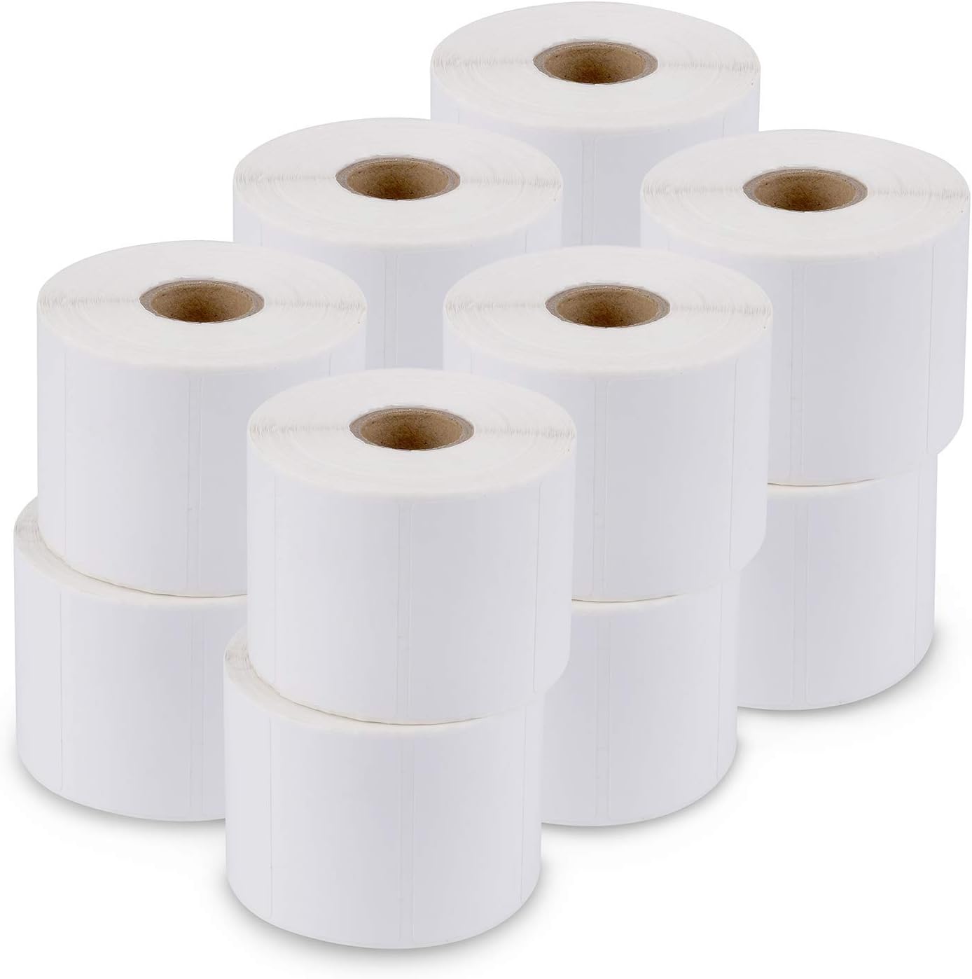 enKo Direct Thermal Labels 2-1/4 x 1-1/4 inches (12 Rolls, 12,000 Labels) Perforated Thermal Stickers for Address Mailing, Barcode, FBA Stickers, FNSKU Label for Zebra, Rollo, Eltron Printer
