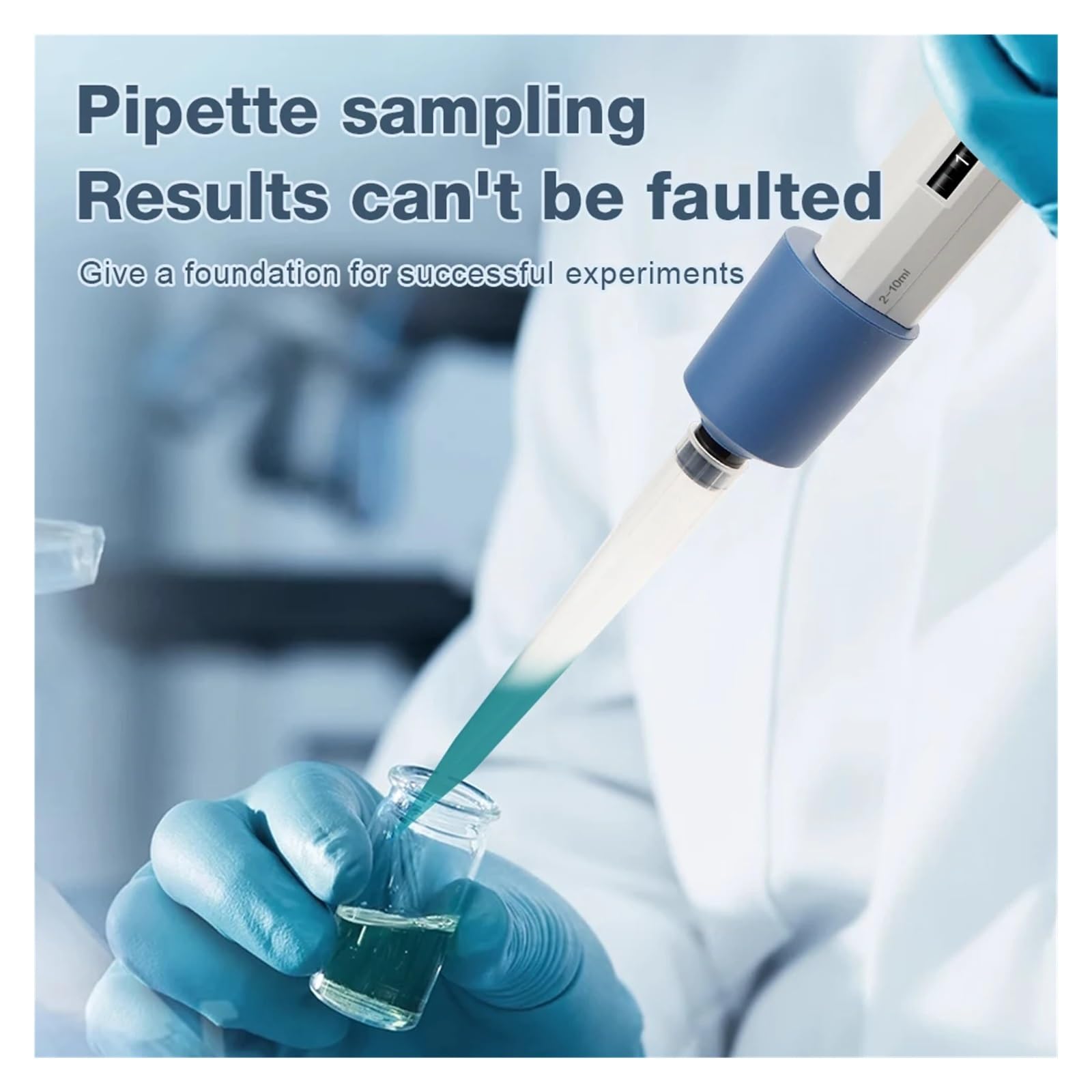 Pipeta, Pipeta de laboratorio de 1-10 ml, semiesterilizada, ajustable, de un solo canal, de plástico, gotero portátil