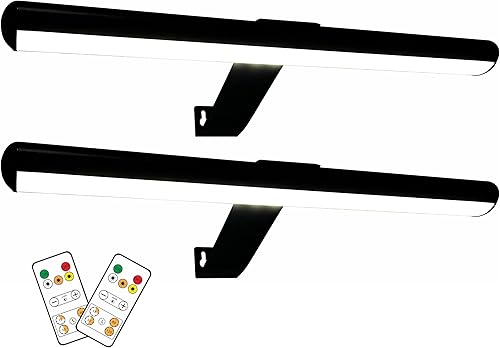 Paquete de 2 luces LED de batería recargables para pintura con control remoto, luz de arte negra de 16 pulgadas para pintura de imágenes, regulable