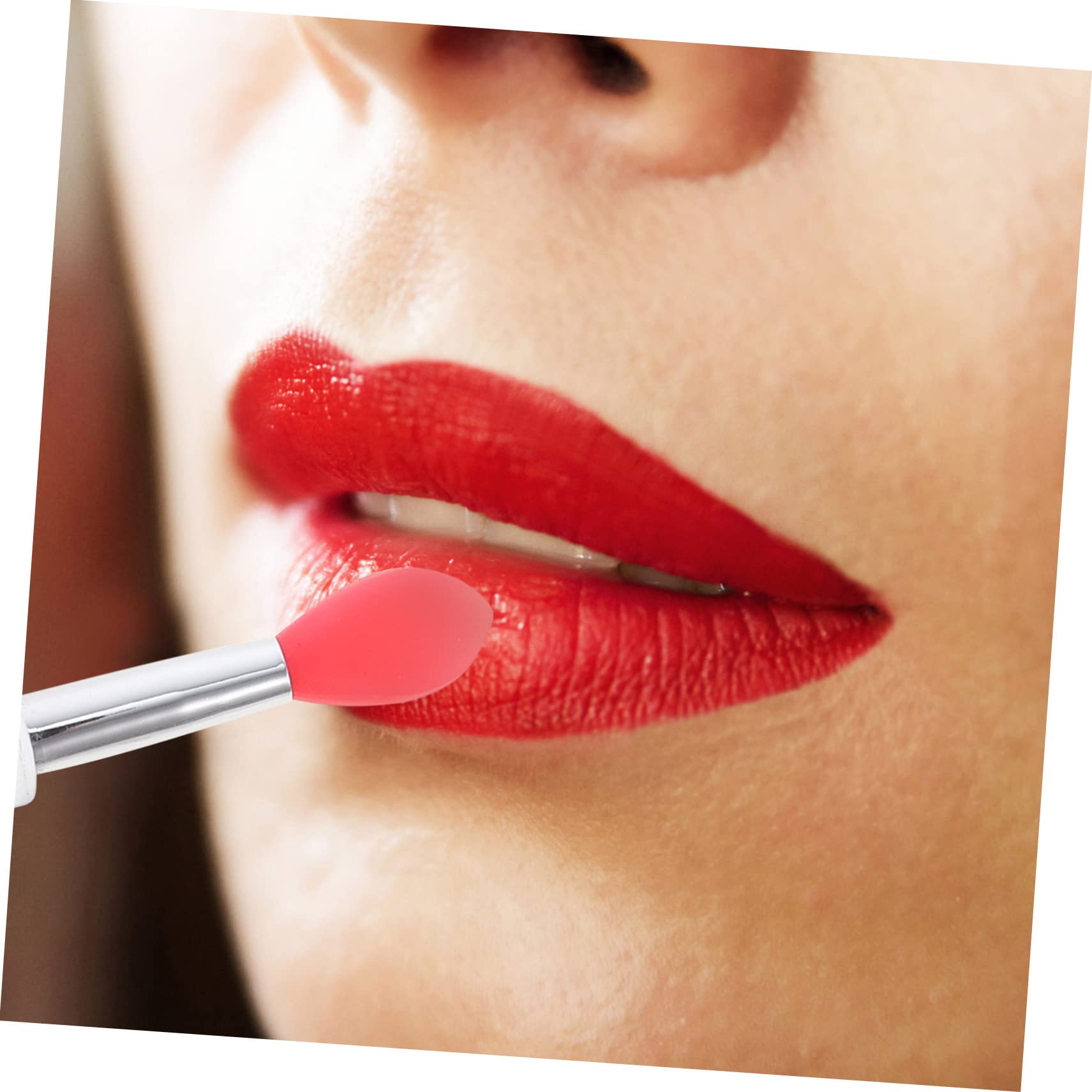 BELLIFFY Silicone Lip Makeup Brush 6pcs Set Lipstick Applicator Brush Cosmetic Tool