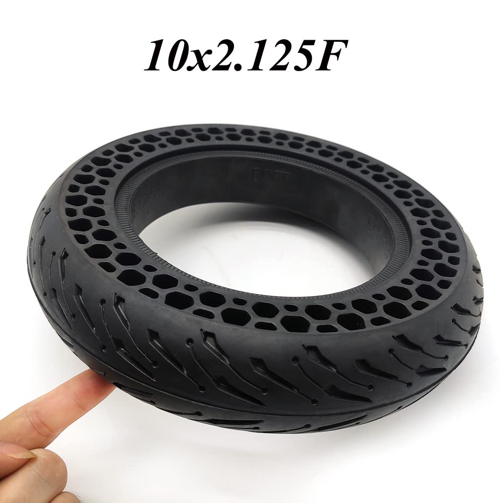 Pneu Trotinette Electrique,Roue de Trottinette éle 10 pouces 10x2,125 pneu solide 10 * 2.125F Pneumatique anti-nid d'abeille for scooter à équilibrage électrique intelligent