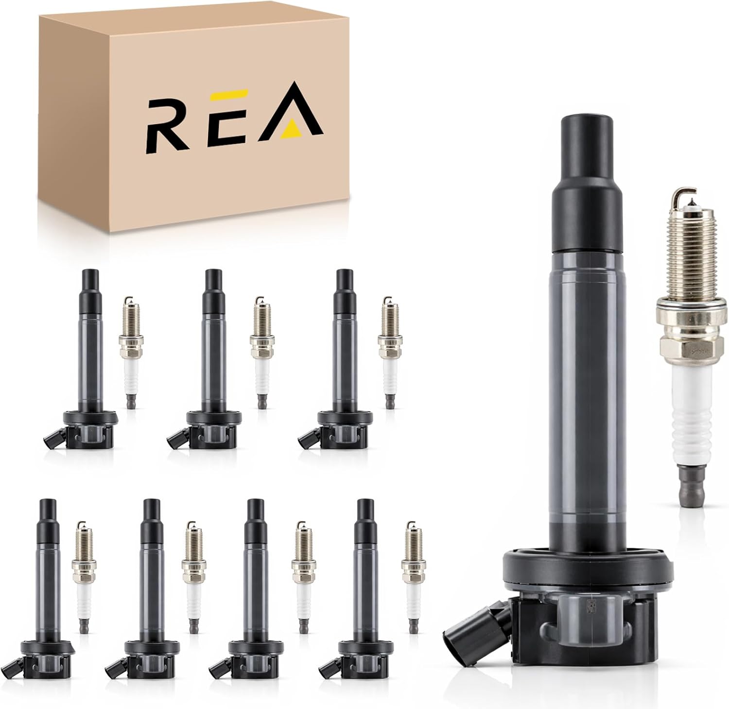Ignition Coils & Iridium Spark Plugs Set of 16 Compatible with Toyota Tundra 4.7L 2000-2009,Sequoia 4.7L 2001-2009,4Runner 4.7L 2003-2009,Lexus GX470 4.7L 2003-2009 & More Replace UF230