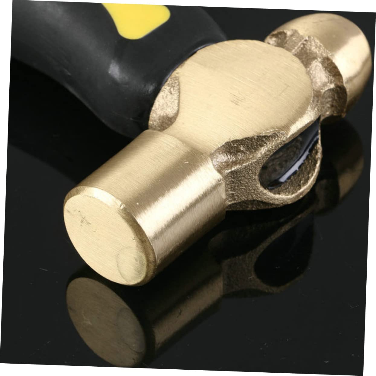 Hemobllo Martillo de Latón de Cabeza Redonda de 1 Libra para Bricolaje y Joyería, Diseño Creativo y Precisión Golpe para Reducir Desgaste