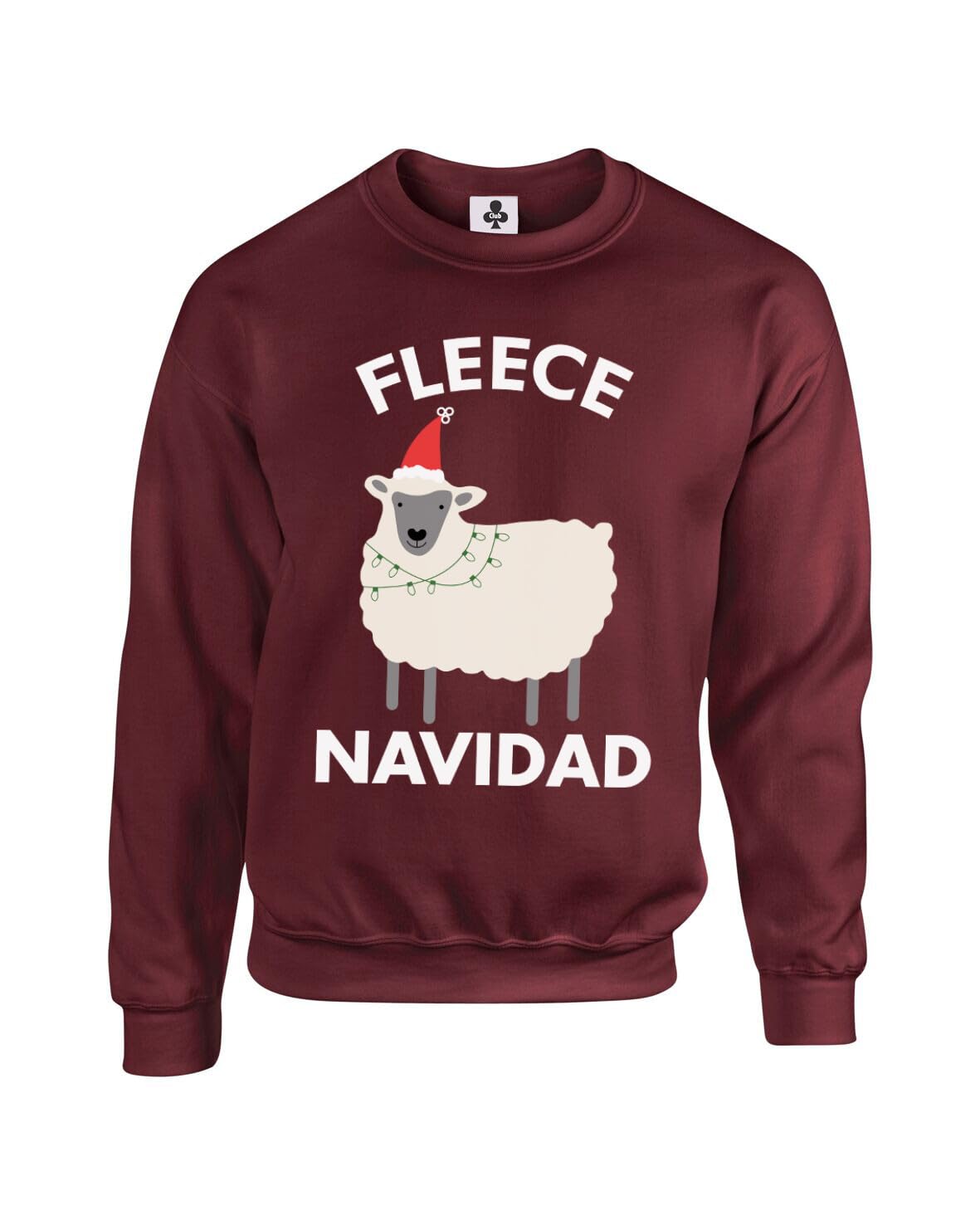 Taylor Brown Unisex Maroon Fleece Navidad Xmas Festive Christmas Sheep Trending Meme Funny Adults Sweatshirt Jumper