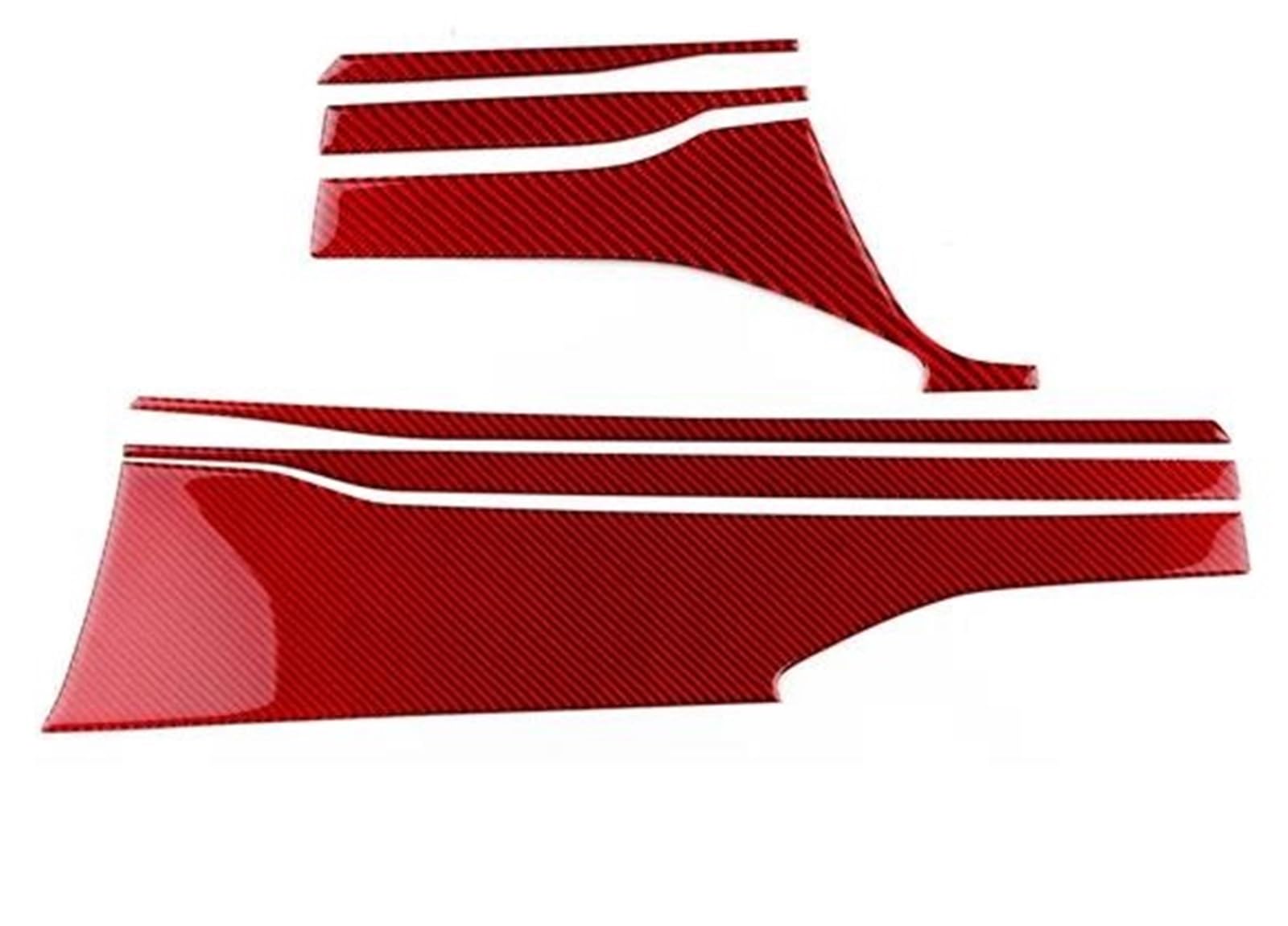 Real Soft Carbon Fiber Sticker for Subaru for WRX STI 2022 2023 Dashboard Decor Panel Trim RHD LHD Interior Decal Trim(LHD Red)