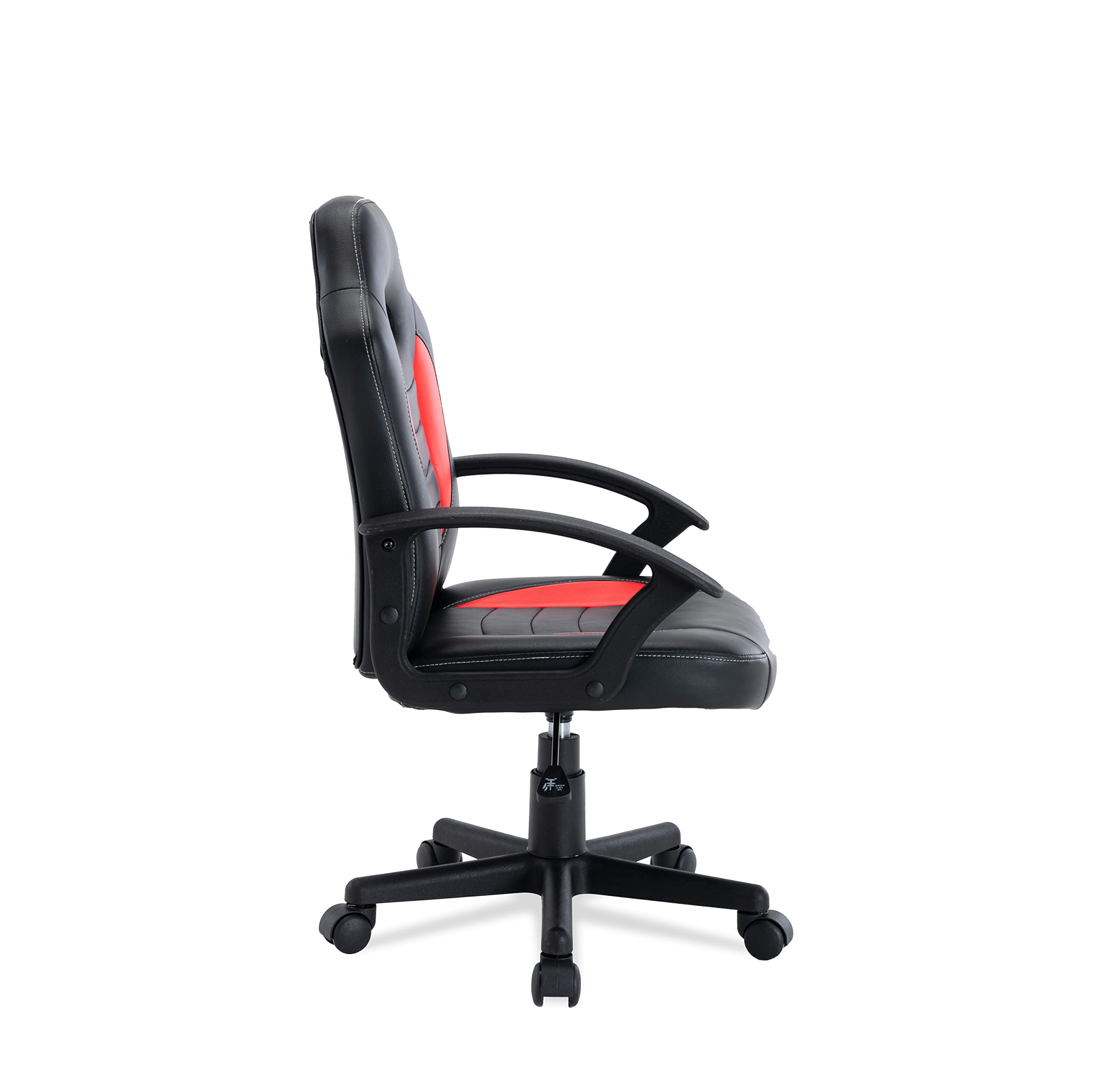La Silla Española Alcoy Sedia, Pelle Sintetica Plastica, Nero-Rosso, Pequeño