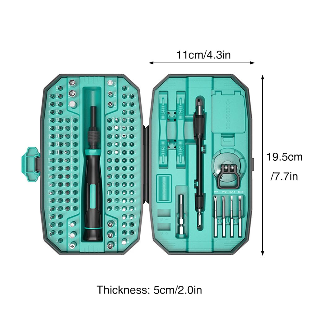 Juego de herramientas para mecánicos de precisión, 152 en 1, juego de destornilladores magnéticos, juego de herramientas de reparación de 152 piezas para smartphones, tabletas, ordenadores, consolas