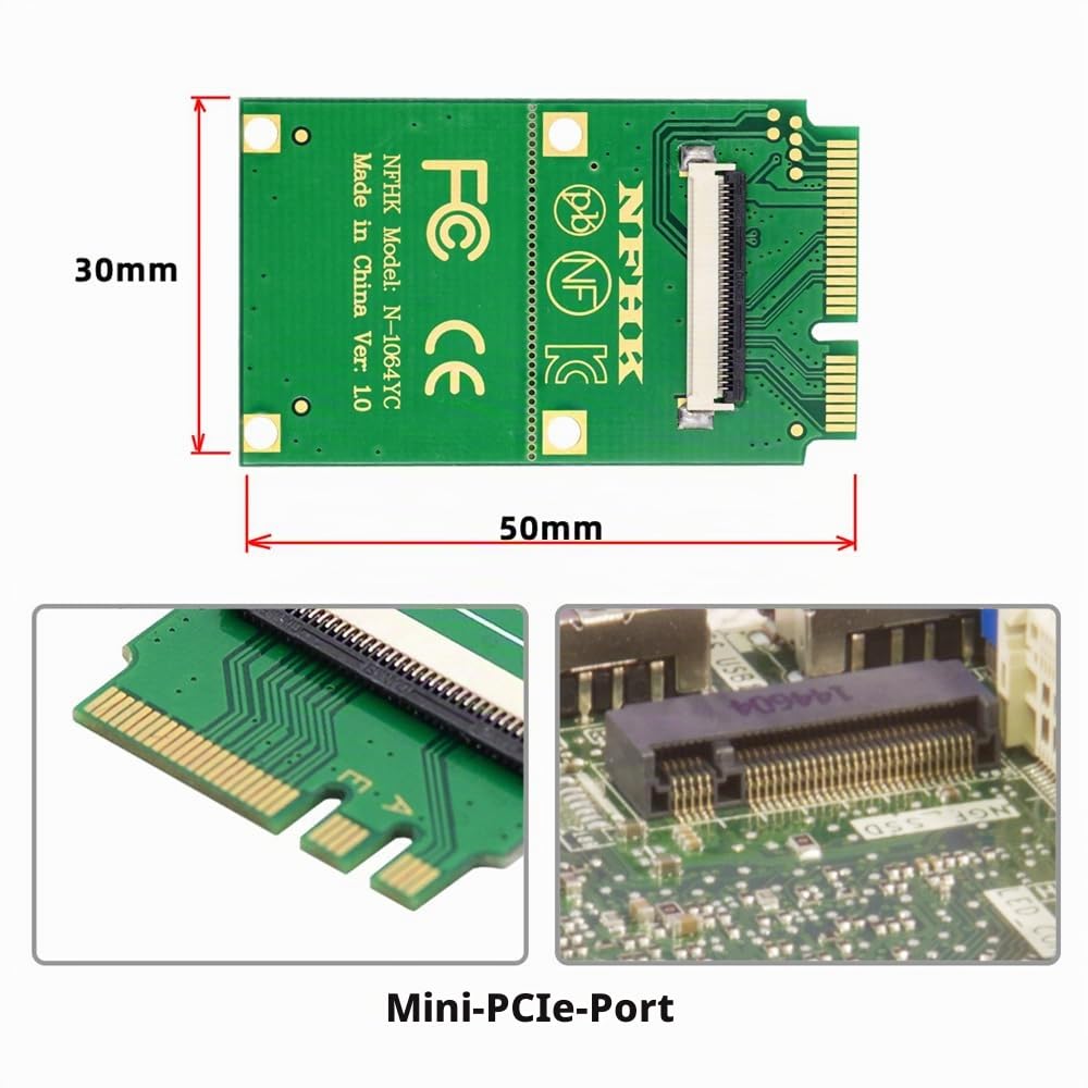 xiwai Mini PCI-E NGFF A+E auf SATA 3.0 4 Ports Adapterkabel 6 Gbit/s