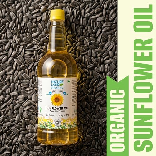 Image of Natureland Organics Sunflower Oil 1 Ltr - Cold Pressed