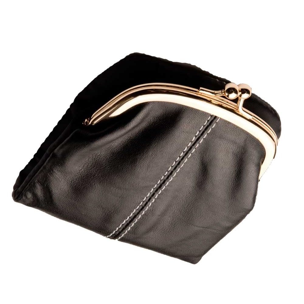 Vintage RFID Coin Purse | Black | L14xW12xD1.7cm