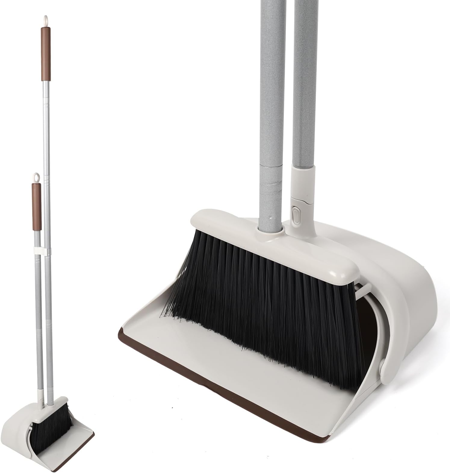 SCRATCH TWIST 54" Long Handled Dustpan and Brush, Broom and
