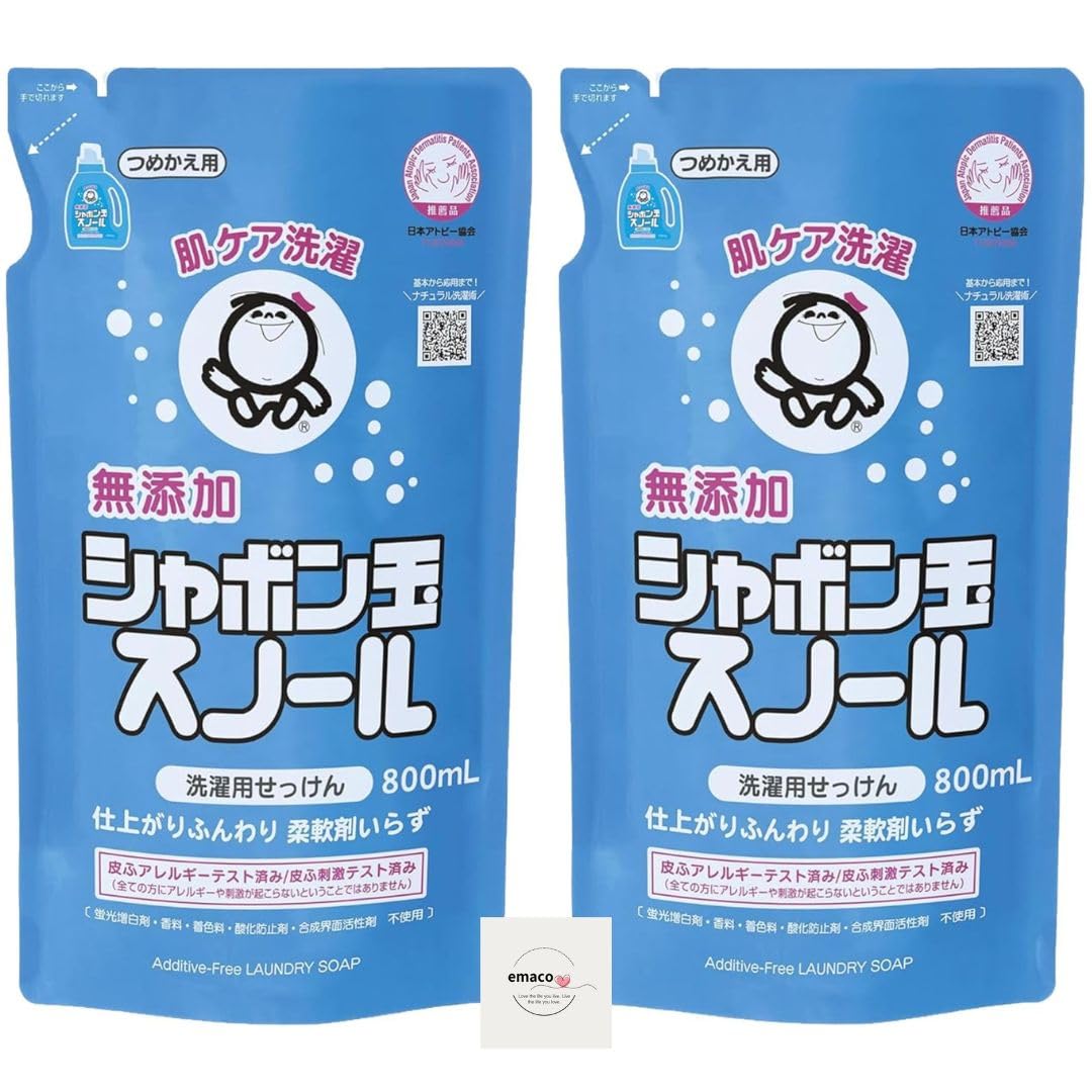 Amazon | シャボン玉 スノール 詰め替え用 800ml × 2袋セット 無添加