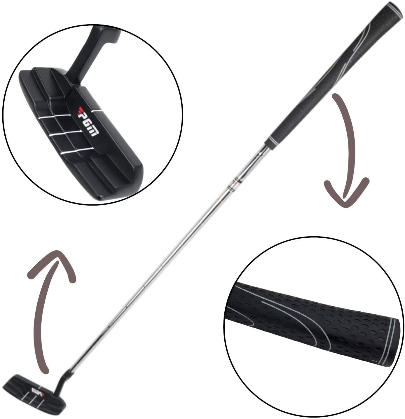 Profi Golf Puttingmatte mit Tragbarer Übungsmatte - Mini Putting Green für Zuhause, Büro und Gym - Inkl. Putter und 6 Bälle