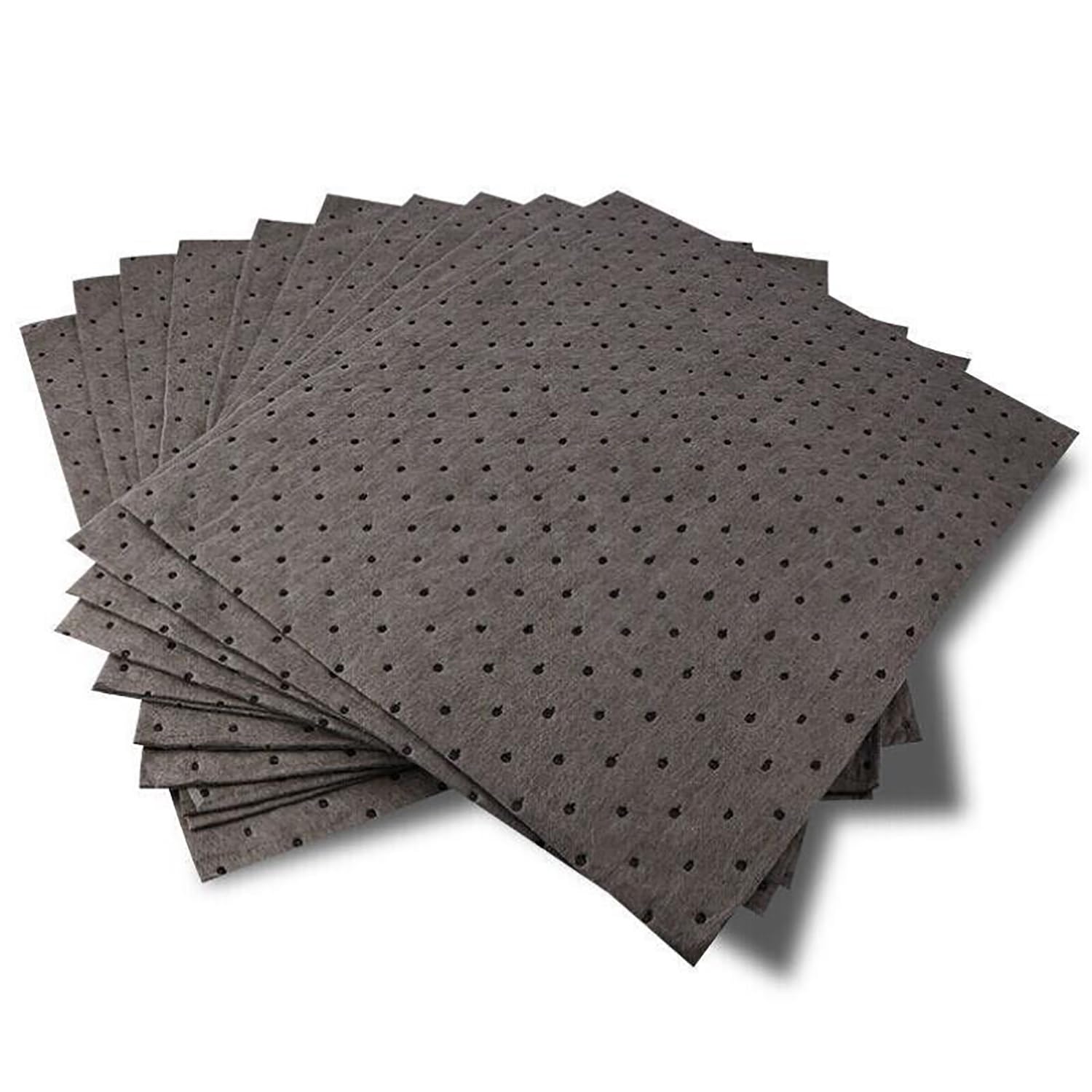 Tamponi Assorbenti per Olio 100 tappetini assorbenti universali 40x50cm Fogli Assorbenti per liquidi a Base di Olio e Acqua Uso Industriale o Domestico(Size:2mm/100 Pieces,Color:Grigio)
