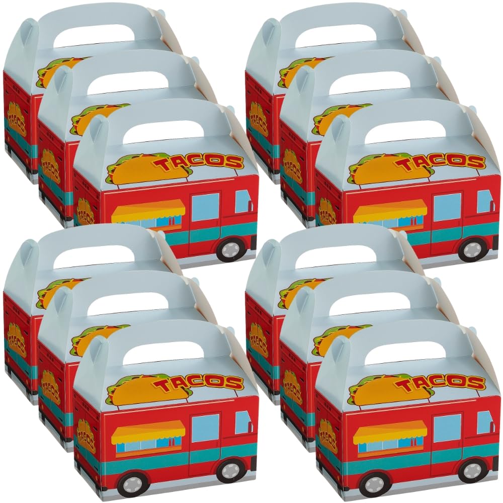 Fun Express Taco Truck Treat and Favor Boxes - Party Supplies - VBS Vacation Bible School Supplies/Decor - 12 Pie