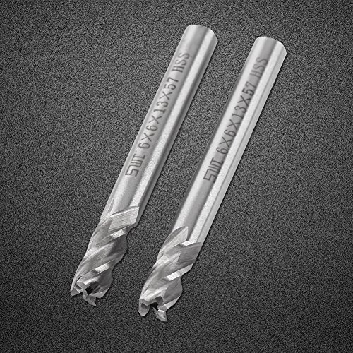 2 stücke 4 Flöten Schaftfräser HSS 6mm Metall Fräser Gravur Fräsmaschine Bit Fräser CNC Fräswerkzeug