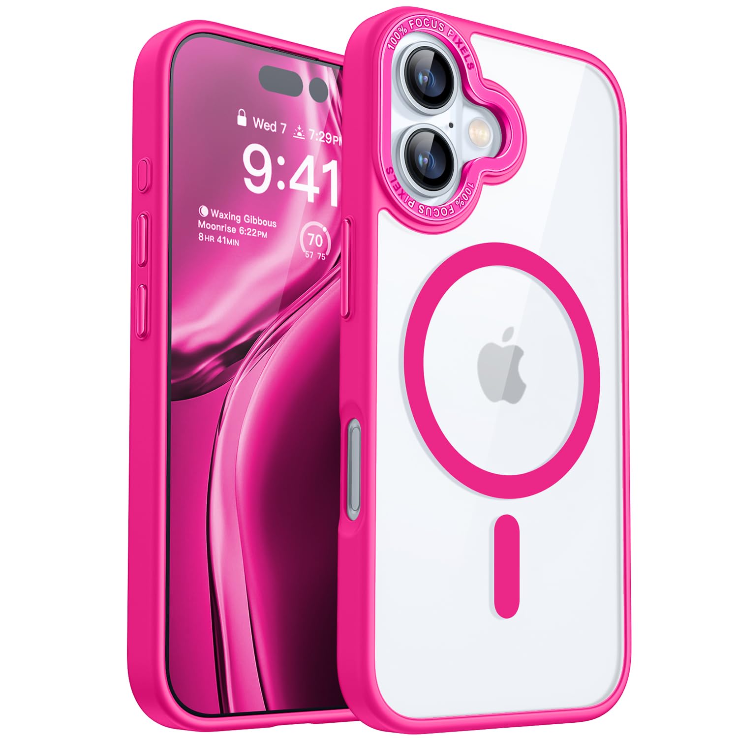 Amazon.com: CANSHN Clear Magnetic Designed for iPhone 16 Plus Case